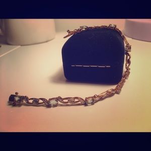 (Rose) Gold and Topaz Bracelet